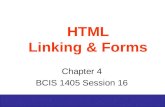 HTML Linking & Forms Chapter 4 BCIS 1405 Session 16.