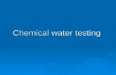 Chemical water testing. Chemical hardness testing of drinking water  Our water has a hardness of 28dH which means that the water is hard.