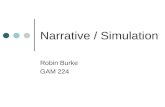 Narrative / Simulation Robin Burke GAM 224. Outline Rules Papers Narrative Simulation.