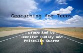 Geocaching for Teens presented by Jennifer Dudley and Priscilla Suarez.