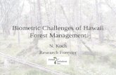 Biometric Challenges of Hawaii Forest Management N. Koch Research Forester.