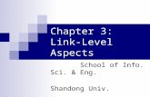 Chapter 3: Link-Level Aspects School of Info. Sci. & Eng. Shandong Univ.