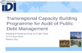 Transregional Capacity Building Programme for Audit of Public Debt Management Meeting of Working Group on Public Debt 14-15 June 2010 Mexico City.