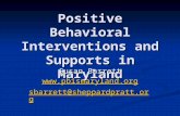 Positive Behavioral Interventions and Supports in Maryland Susan Barrett  sbarrett@sheppardpratt.org.