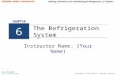 Copyright © 2014 Delmar, Cengage Learning The Refrigeration System Instructor Name: (Your Name) 6 CHAPTER.