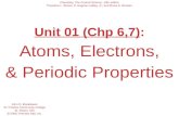Unit 01 (Chp 6,7): Atoms, Electrons, & Periodic Properties Chemistry, The Central Science, 10th edition Theodore L. Brown; H. Eugene LeMay, Jr.; and Bruce.