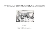 Washington State Human Rights Commission 1949 We Will Survive.