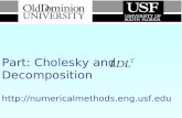 Numerical Methods Part: Cholesky and Decomposition .
