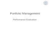 Portfolio Management Performance Evaluation. One period returns Gross return Net return.