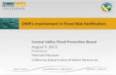 Central Valley Flood Protection Board August 9, 2013 Presented by: Michael Mierzwa California Department of Water Resources DWR’s Involvement in Flood.