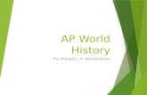 AP World History The Mongols ( 3 rd Periodization)