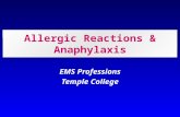 Allergic Reactions & Anaphylaxis EMS Professions Temple College