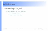 ©NIIT Collaborate Lesson 1C / Slide 1 of 23 Collaborate Knowledge Byte In this section, you will learn to: Use the cal command Determine the file types.