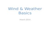 Wind & Weather Basics March 2014. Weather is always changing ! Constant movement of air Changes in moisture.