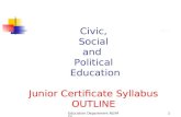 Education Department NUIM GJ1 Civic, Social and Political Education Junior Certificate Syllabus OUTLINE.