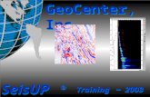 SeisUP ® GeoCenter, Inc. Training ~ 2003. Initial SeisUP window when beginning. (left click on SeisUP window)