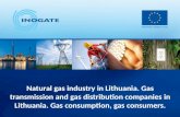 Natural gas industry in Lithuania. Gas transmission and gas distribution companies in Lithuania. Gas consumption, gas consumers.