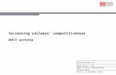 Increasing railways‘ competitiveness UNECE workshop Deutsche Bahn AG Maria Sack, LL.M. Head of Unit International Associations Geneva, 25 November 2014.