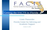 Getting the FACTS in Florida Linda Thanasides Florida Center for Advising and Academic Support October 13, 2000.