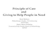 Principle of Care and Giving to Help People in Need René Bekkers Philanthropic Studies, VU University Amsterdam Mark Ottoni-Wilhelm Economics/Lilly Family.