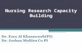 Nursing Research Capacity Building. Background CON –opened as 9 th College at SQU in 2008 The CON’s next challenge is promoting nursing care based on.