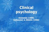 Goldstein (1988) Gottesman & Shields (1966) Clinical psychology.
