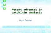 Recent advances in cytokinin analysis Karel Doležal.