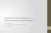 A&OS C110/C227: Review of thermodynamics and dynamics I Robert Fovell UCLA Atmospheric and Oceanic Sciences rfovell@ucla.edu 1.