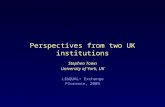 Perspectives from two UK institutions Stephen Town University of York, UK LibQUAL+ Exchange Florence, 2009.