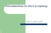 1 Introduction to Perl scripting Part 1 basic perl.