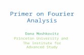 Primer on Fourier Analysis Dana Moshkovitz Princeton University and The Institute for Advanced Study.