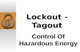 Lockout - Tagout Control Of Hazardous Energy. You Will Learn…  Purpose of lockout-tagout  Requirements for LOTO  Types of hazardous energy  Procedures.