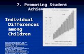 7. Promoting Student Achievement Individual Differences among Children This multimedia product and its contents are protected under copyright law. The.