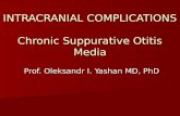 INTRACRANIAL COMPLICATIONS Chronic Suppurative Otitis Media Prof. Oleksandr I. Yashan MD, PhD.