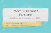 Transferable Skills By: Jennifer McKenna Past Present Future Developing A Career in 2011.