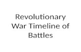Revolutionary War Timeline of Battles. Lexington and Concord April 19, 1775-First battle of the war. Shot heard round the world. 8 minutemen killed at.