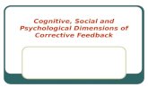 Cognitive, Social and Psychological Dimensions of Corrective Feedback Rod Ellis University of Auckland.