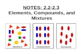 NOTES: 2.2-2.3 Elements, Compounds, and Mixtures.