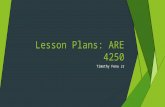 Lesson Plans: ARE 4250 Timothy Fenu Jr. Lesson 1: Self Analysis/Self Image Statement of Origin: My idea for this lesson came about in reading chapters.
