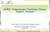 1 January, 2005 Taipei, Taiwan   APEC Telecenter Training Camp Taipei, Taiwan January, 2005 Taipei, Taiwan.
