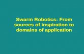 Swarm Robotics: From sources of inspiration to domains of application.