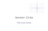 Section 13.6a The Unit Circle. The Unit Circle (like any circle) contains 360 ° It’s called the Unit Circle because the length of the radius is 1 π/2.