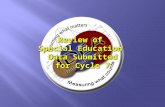 Review of Special Education Data Submitted for Cycle 7 Review of Special Education Data Submitted for Cycle 7.