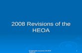 D Stafford & Associates--Do NOT Duplicate 1 2008 Revisions of the HEOA.