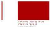 Firearms Injuries in the Pediatric Patient Shannon Gaines RN, BSN, CPEN.