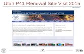 Introduction Utah P41 Renewal Site Visit 2015. IntroductionSchedule.