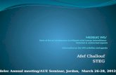 Afef Challouf STEG Medelec Annual meeting/AUE Seminar, Jordan, March 26-28, 2012.