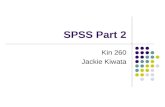 SPSS Part 2 Kin 260 Jackie Kiwata. Overview Review Comparing Sets of Data Correlation T-Tests.