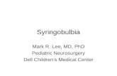 Syringobulbia Mark R. Lee, MD, PhD Pediatric Neurosurgery Dell Children’s Medical Center.