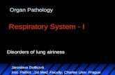 Organ Pathology Respiratory System - I Jaroslava Dušková Inst. Pathol.,1st Med. Faculty, Charles Univ. Prague Disorders of lung airiness.